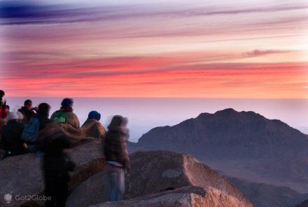 Peregrinos no cimo, Monte Sinai, Egipto