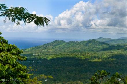 View from the top of Mount Vaea and the tomb, Vailima village, Robert Louis Stevenson, Upolu, Samoa