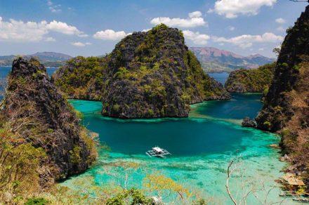 Bangkas na ilha de Coron, Filipinas