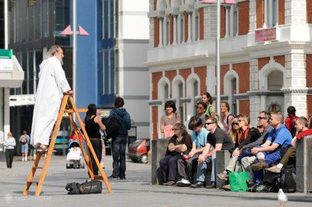 jetzt von oben leiter, zauberer von neuseeland, christchurch, neuseeland