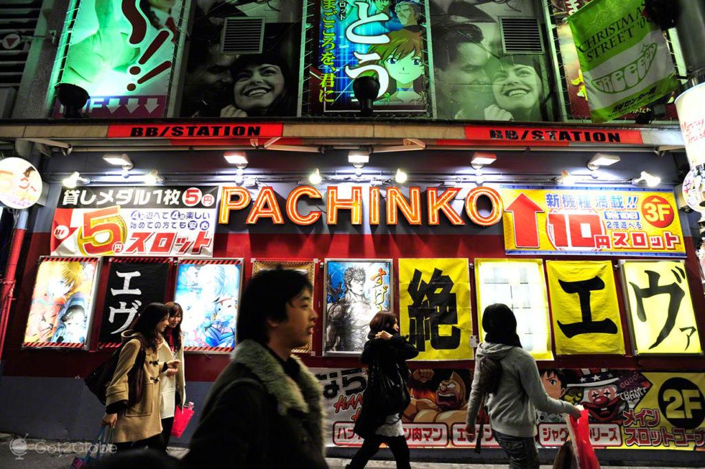 Salão de Pachinko, video vício, Japão