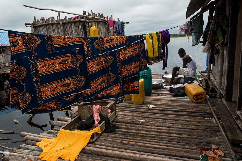 Laundry in Nzulezu, Ghana