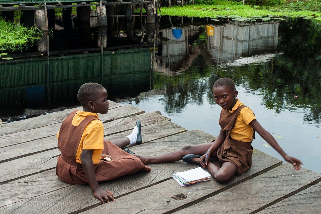 Students at Nzulezu School, Ghana