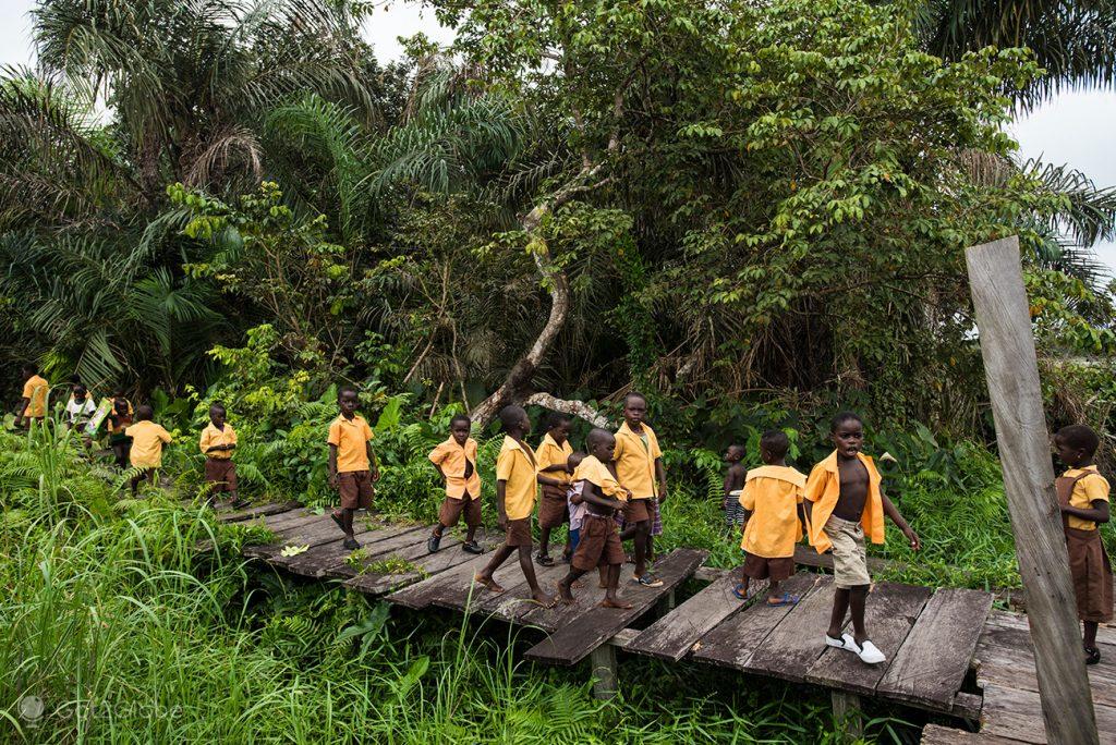 Students at Nzulezu School, Ghana