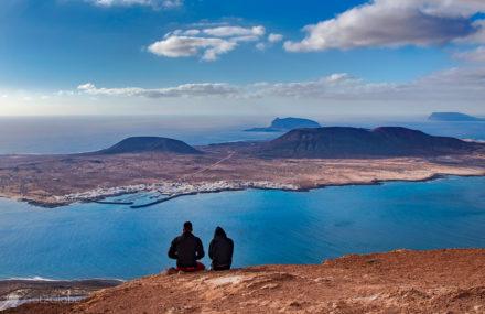 Vista de La Graciosa de Lanzarote, Canárias, Espanha