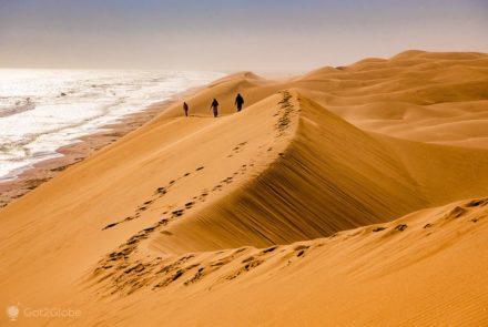 Walvis Bay, Namíbia, baía, dunas