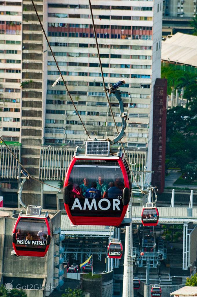 Cabinas do sistema de Metrocable de Caracas